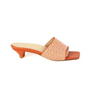 Brand New: Orange Chevron Mule/Slide